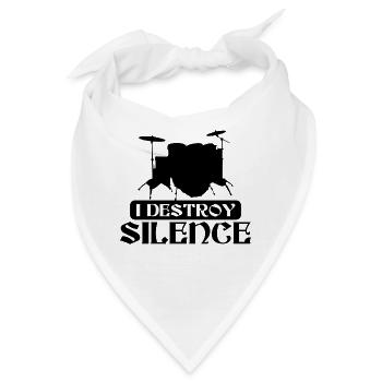 Schlagzeug, Trommel, Musik, Instrument - Bandana - Weiß - Vorne