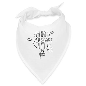 Abstrakte Perspektive – Kunst Design - Bandana - Weiß - Vorne