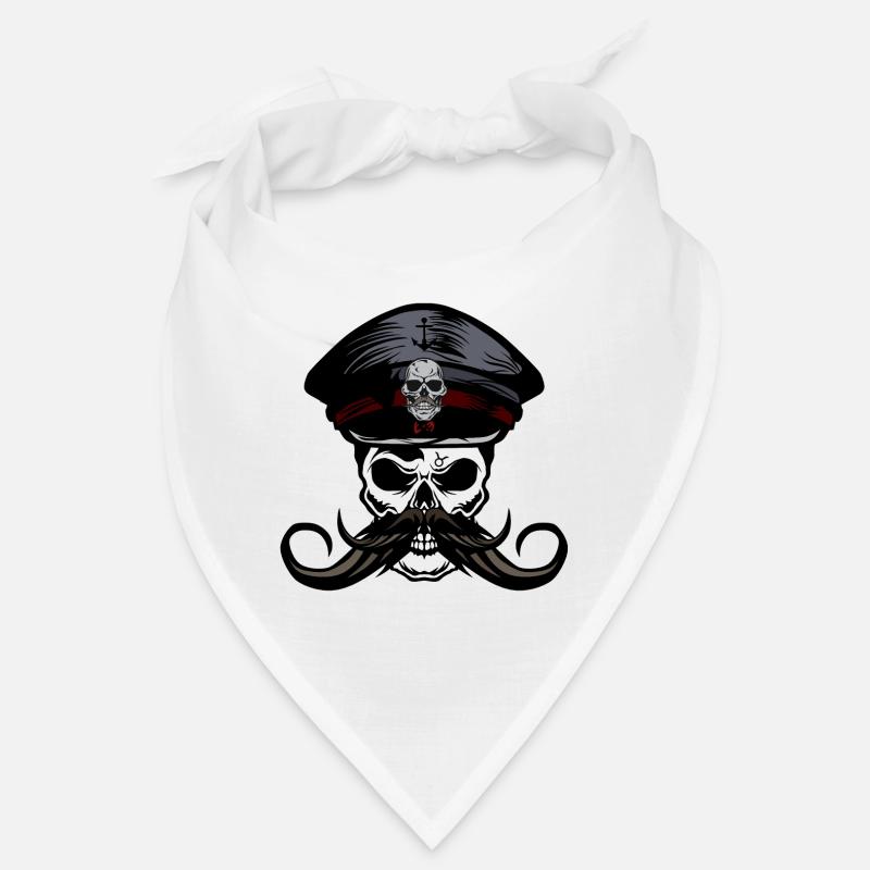Schädel Schädel Schnurrbart Schnurrbart Kepi Helm Bandana