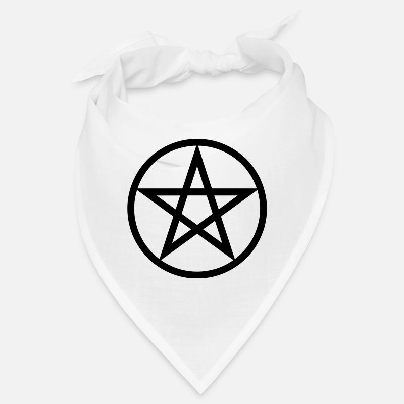 Black pentagram wicca Bandana