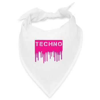 Techno - Bandana - Weiß - Vorne