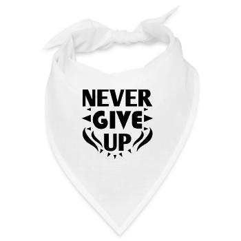 Gib niemals auf - Bandana - Weiß - Vorne