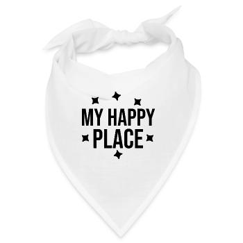 Mein glücklicher Ort - Bandana - Weiß - Vorne