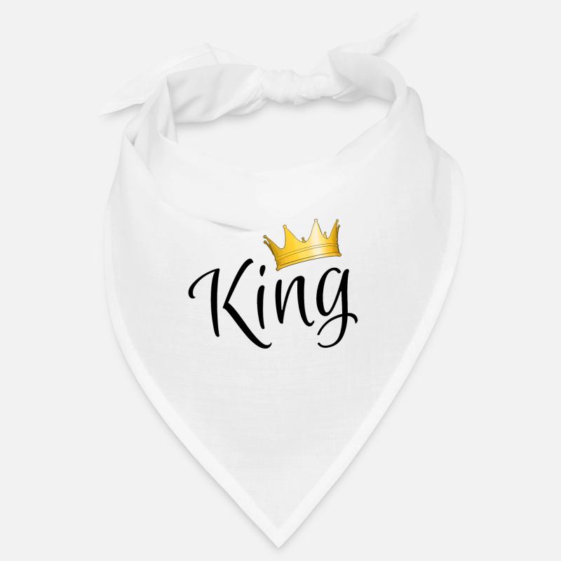 King - König - Bandana - Weiß