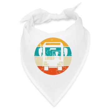Busfahrer Autobusfahrer Bus Autobus Vintage Retro - Bandana - Weiß - Vorne