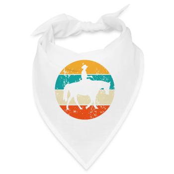 Cowboy Westernreiter Westernreiten Reitsport - Bandana - Weiß - Vorne