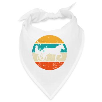 Trabrennsport Trabrennen Pferde Pferdesport Traber - Bandana - Weiß - Vorne