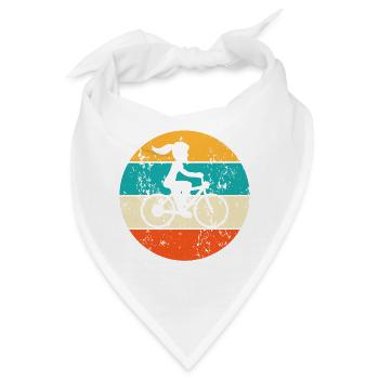 Fahrradmotiv Fahrrad Fahrradfahrer Fahrradfahren - Bandana - Weiß - Vorne