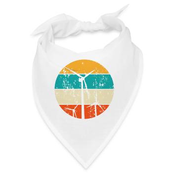 Erneuerbare Energien Windenergie Windkraft - Bandana - Weiß - Vorne