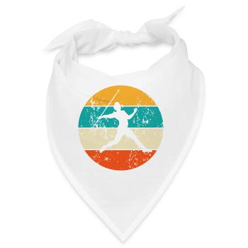 Vintage Retro Speerwerfen Speerwurf Speerwerfer - Bandana - Weiß - Vorne