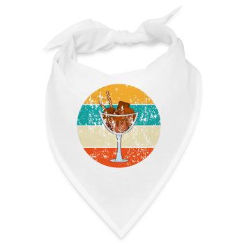 Vintage Retro Eisbecher - Bandana - Weiß - Vorne