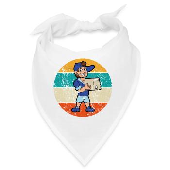 Paketdienst Paketzusteller Paketbote Spedition - Bandana - Weiß - Vorne