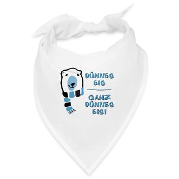 Dünnes Eis - ganz dünnes Eis - Bandana - Weiß - Vorne