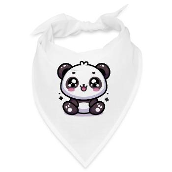 Kawaii Niedlicher Panda - Bandana - Weiß - Vorne