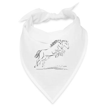 Zwei Pferde - Bandana - Weiß - Vorne