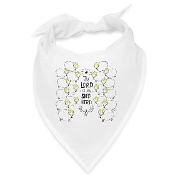 Der Herr ist mein Hirte christlich religiös - Bandana - Weiß - Vorne