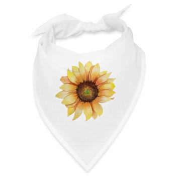 Sonnenblume - Bandana - Weiß - Vorne