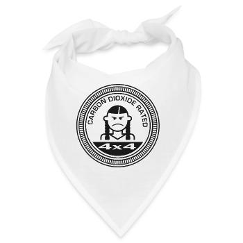 The "Rated" Stickers: CO2 - Bandana - Weiß - Vorne