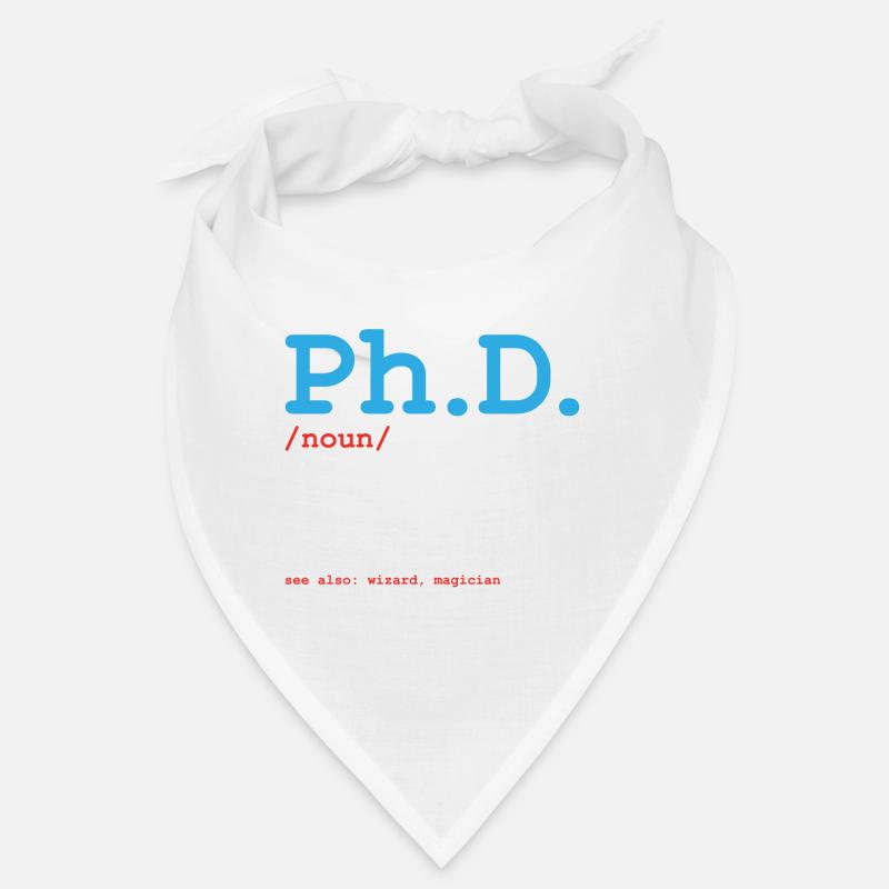 Phd Uni Student Abschluss Geschenk - Bandana - Weiß