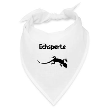 Echsperte Geschenk Spruch Reptilien Eidechse - Bandana - Weiß - Vorne