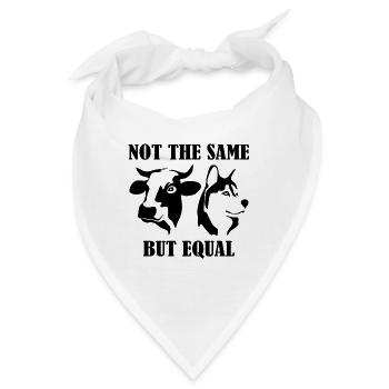 Not the same but equal Geschenk Pflanzen Vegan - Bandana - Weiß - Vorne