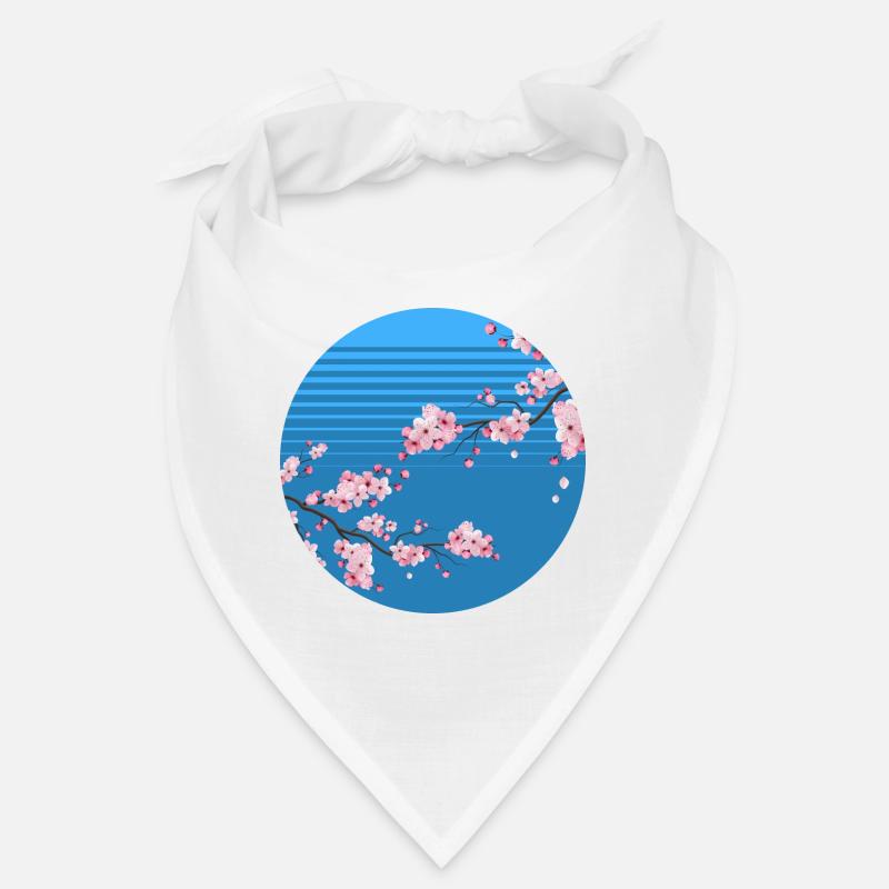 Cherry Blossom Japanese Tree Sakura Retro Bandana