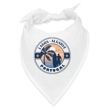 Lagos Algarve Portugal Sommer Surfen Design - Bandana - Weiß - Vorne