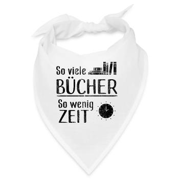 Lesen Bücherwurm Leseratte Bücher Lesen - Bandana - Weiß - Vorne