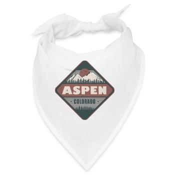 Aspen Colorado Vintage Wanderdesign - Bandana - Weiß - Vorne