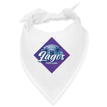 Lagos Algarve Portugal Retro 80er Sommer Surf Desig - Bandana - Weiß - Vorne