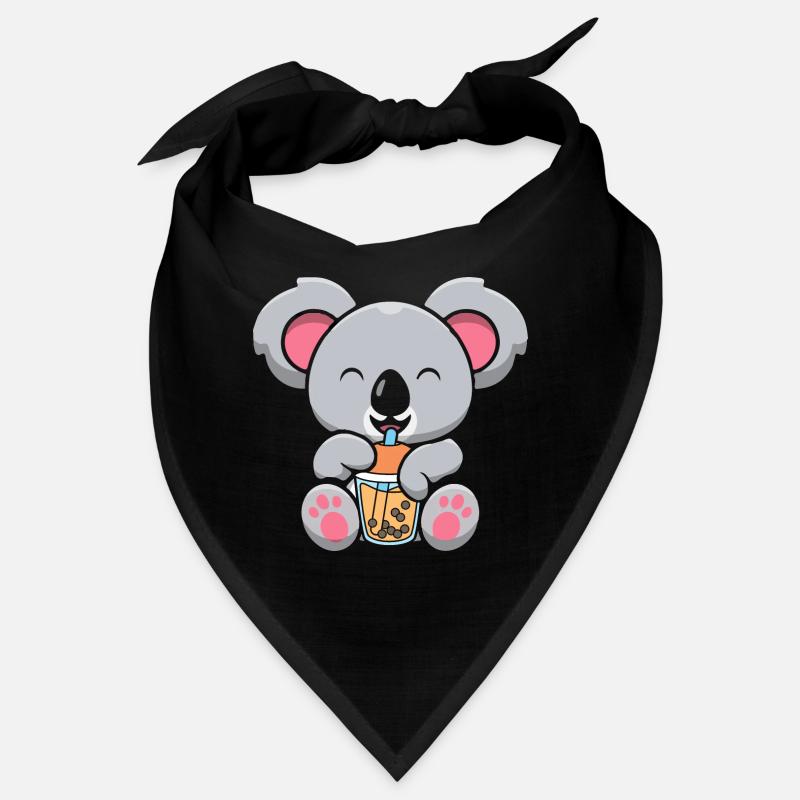 Bubble Milk Tea Koala Drinking Boba Milk Tea Bandana
