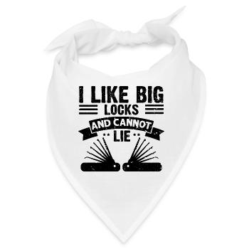 Große Schlösser kein Lügner Lockpicking Design - Bandana - Weiß - Vorne