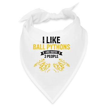 Königspython Design für Schlangen Liebhaber - Bandana - Weiß - Vorne
