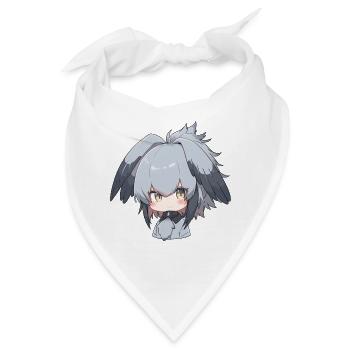 Süßes Schuhschnabel Anime Mädchen - Bandana - Weiß - Vorne