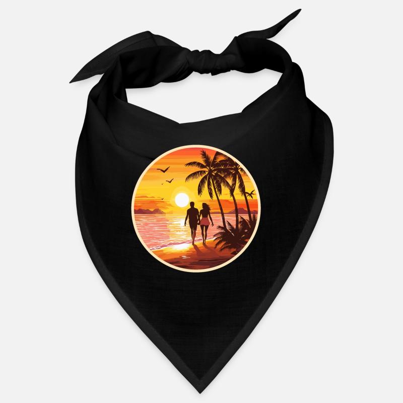 Sunset Beach Romantisches Paar Bandana