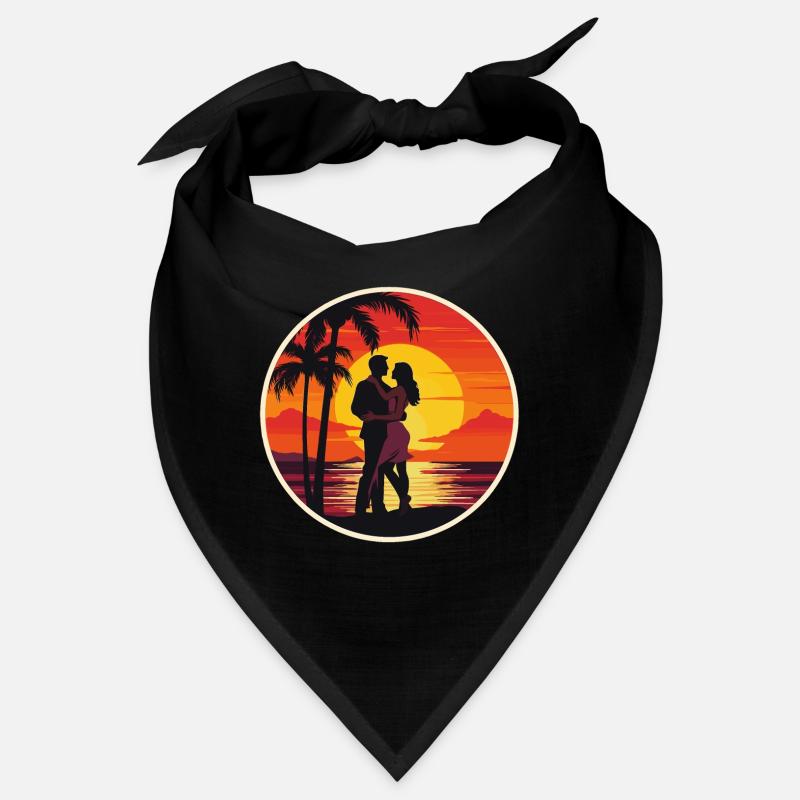 Coucher de soleil Couple Plage Bandana