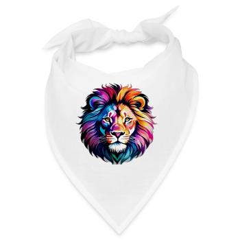 lion colorful - Bandana - Weiß - Vorne