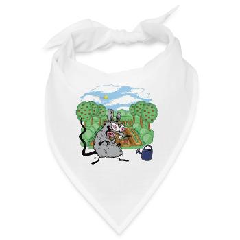 Garten Ratte Gärtner Hobbygärtner Nager - Bandana - Weiß - Vorne