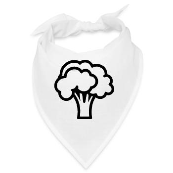 Brokkoli - Bandana - Weiß - Vorne