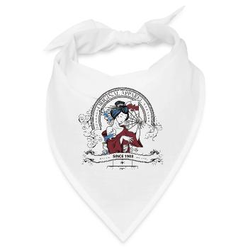 Japan Asiatisch Stäbchen Frau Chinesisch Geschenk - Bandana - Weiß - Vorne