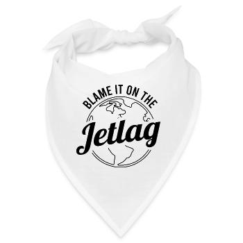 Jetlag Ist Schuld - Bandana - Weiß - Vorne
