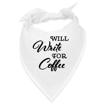 Will write for coffee - Bandana - Weiß - Vorne