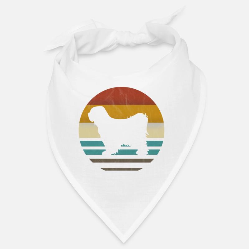 Tibet terrier retro - Bandana - Weiß