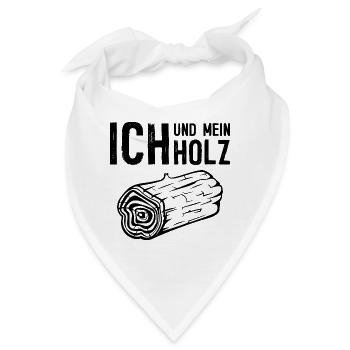 Ich und mein holz Zimmermann Handwerker Werkzeug - Bandana - Weiß - Vorne