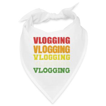 VLogging Vlogging Vlogging. Food Vlogger Geschenk - Bandana - Weiß - Vorne