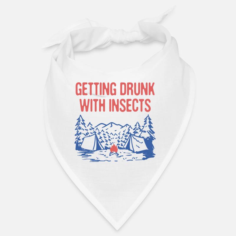 Getting Drunk with Insects Camping Dad Jokes Bandana