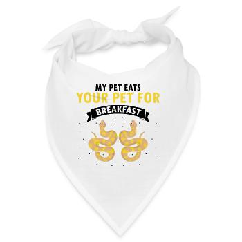 Königspython Design für Schlangen Liebhaber - Bandana - Weiß - Vorne