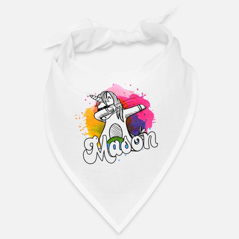 MASON - Beautiful Boy Name with Cool Unicorn Bandana