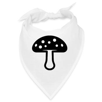 Pilz - Bandana - Weiß - Vorne