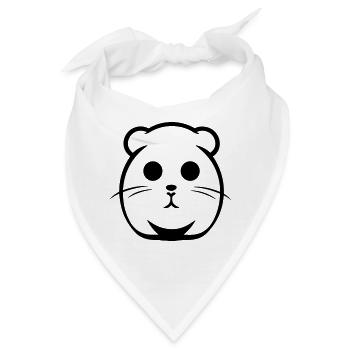 Hamster - Bandana - Weiß - Vorne